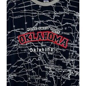 State of Mine Men's T Shirt Large Oklahoma Home Sweet Home All Over Print Shirt